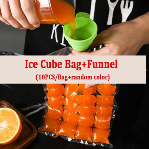 10pcs/set PE Ice Cube Bag, Clear Disposable Ice Cube Maker Bag For  Refrigerator