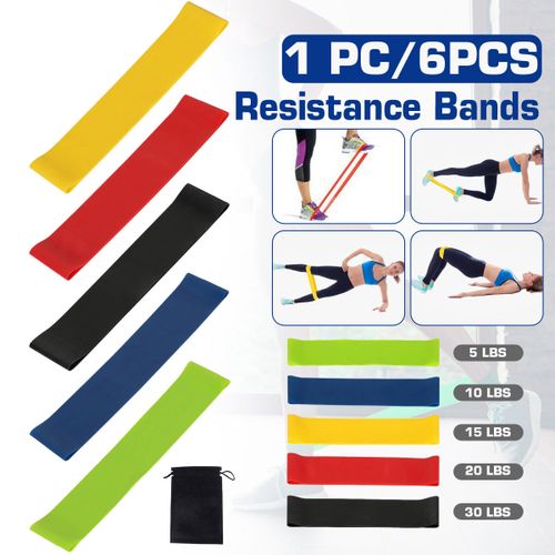 6 Pcs Resistance Band Yoga Fitness Home Set Fitness Resistance Bands  Elastic Workout Bands Exercise Stretch Bands Exercise Band Resistance Bands  for