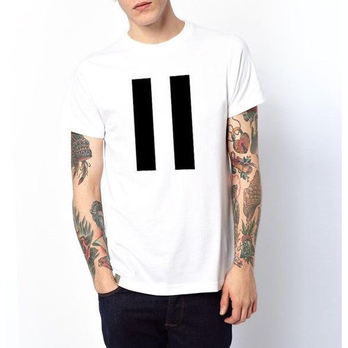 Fashion Mens Plain White Round Neck Tshirts With Design