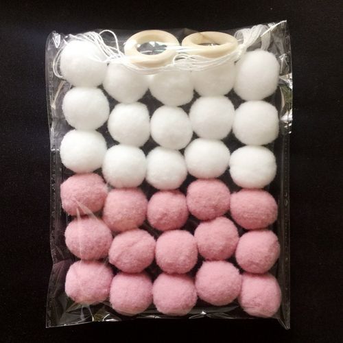 Pink Pom Pom Garland- 100% Wool Felt Balls