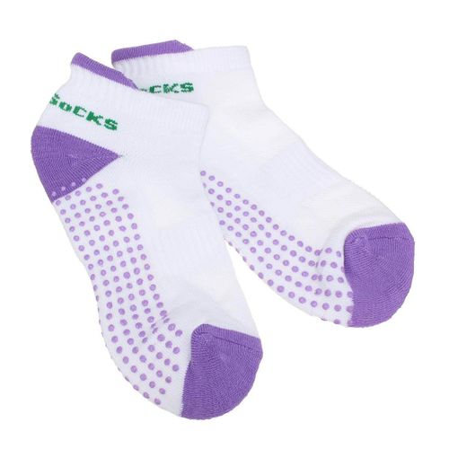 Generic New Non Slip Yoga Aerobic Pilates Socks/ Massage Grip Sport Gym  Exercise Socks Purple