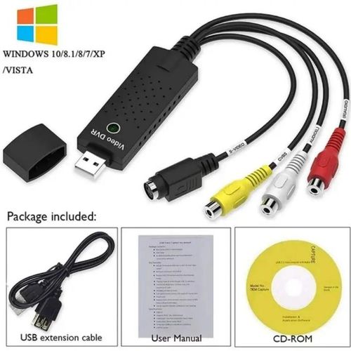 Generic Easy Cap USB 2.0 Video TV DVD VHS DVR Capture Adapter -Audio & Video Capture Card - image 4