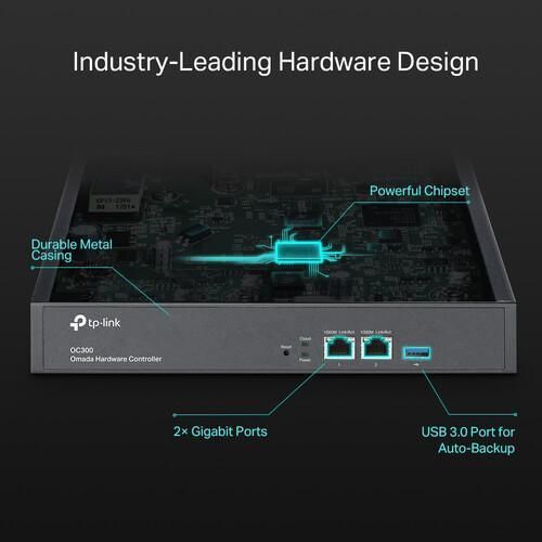 TP-Link OC300 Omada Hardware Controller, 2 Gigabit Port + 1 USB 3.0 Port - image 3