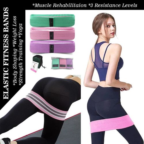 Generic 3PCS Elastic Exercise Bands / Yoga Fitness Resistance BAND