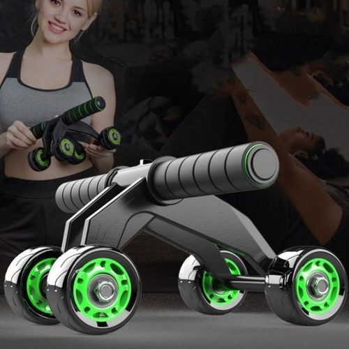 product_image_name-Generic-Balanced 4 Wheel Roller Slide AB Wheel/Wheel Abdominal Exercise Roller + Knee Support-1