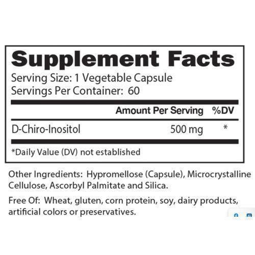 Nutrascriptives D Chiro Inositol 60 Capsules - image 2