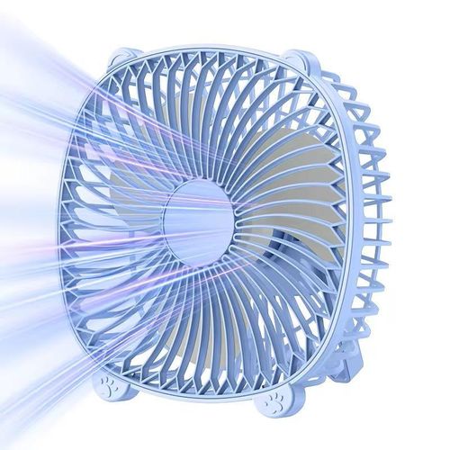 Generic Portable USB Desk Quiet Strong Airflow Cooling Home And Office USB Fan blue - image 2