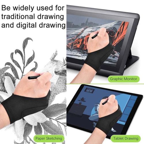 Generic 5 Pack Artist Gloves for Tablet Digital Drawing Glove Two