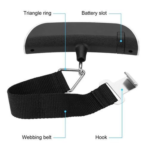 Generic Handheld Digital Scale 110lb /50kg Backlite With Weight Hook For Travel Bag - image 5