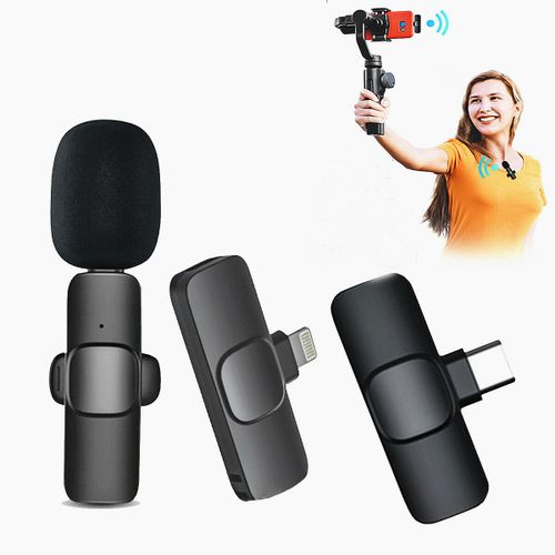 Lavalier Microphone Wireless Audio Video Recording Mini Mic For