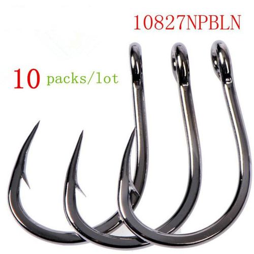 Generic Mustad Hooks 10827 Sea Fishing Tuna Iron Board Hooks High Carbon  Steel Hook 4x Strong Jig Hooks Live Bait Jigbait