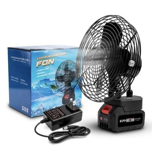 Generic Original High Speed Cordless Lithium Electric Fan With Battery Charger