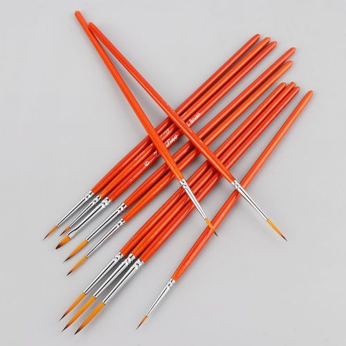 11pcs/set Professional Detail Paint Brush Fine Pointed Tip