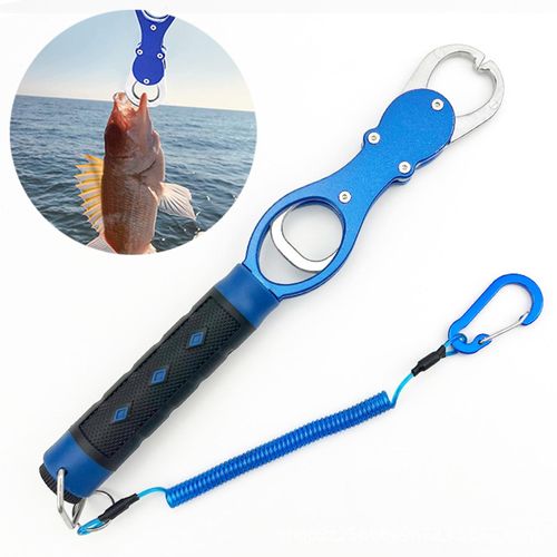 Generic Fish Lip Gripper With Weight Scale Fish Holder Men Blue