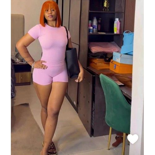 Fashion Pink Two Piece Outfit
