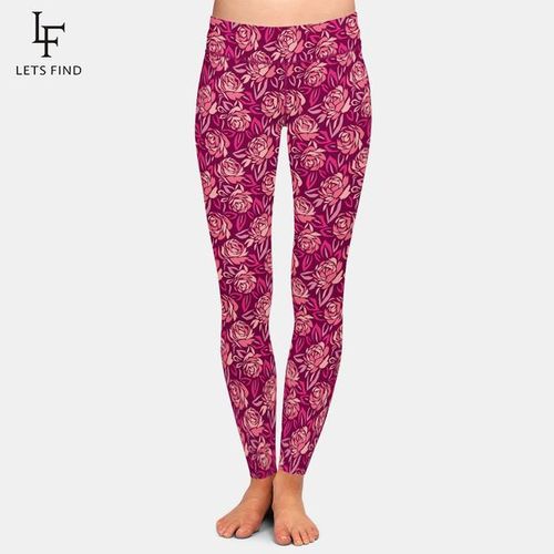 Generic Letsfind New Abstract Rose Flower Pattern Printing Women