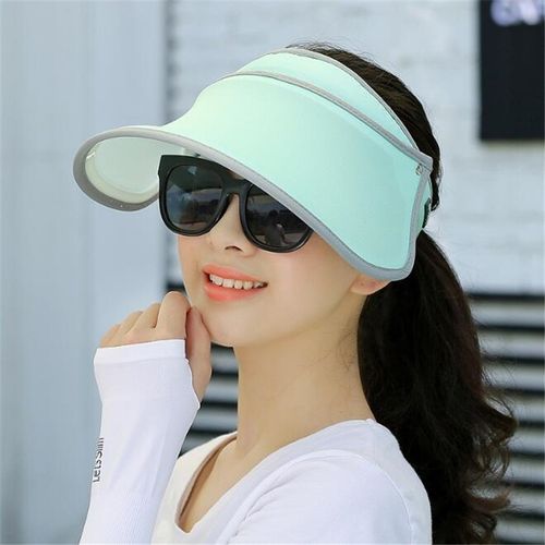 Fashion (One Size) Women Sun Hat Wide Brim Anti-UV Female Sunscreen Shade  Hat High Elastic Cute Girl Summer Empty Top Visor Cap Fishing Casual Cap