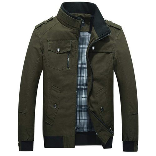 Fashion Men's Autumn And Fall Stand Colllar Outerwear Jacket Coat ...