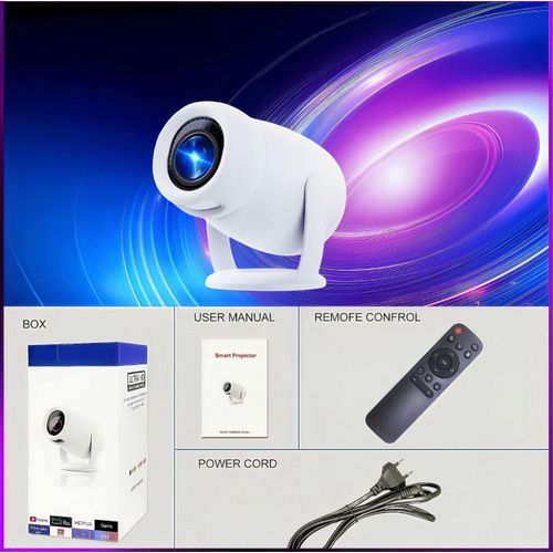 product_image_name-Generic-Smart Mini 4k Android 13.0 Screen Cast, Netflix, Bluetooth 16G ROM System Intelligent 2GB RAM Smart Projector. model HY400 / HY300-T -1