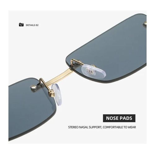 product_image_name-Fashion-Classic Rimless Sunglasses Men Women Fashion Leopard Decoration Small Sun Glasses Stylish Frameless Driving Travelling Shades-4