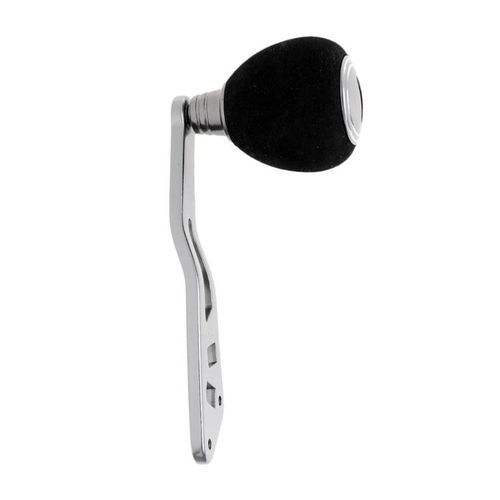 Generic Baitcasting Reel Handle Grip Reel Rocker Arm EVA Knob Silver