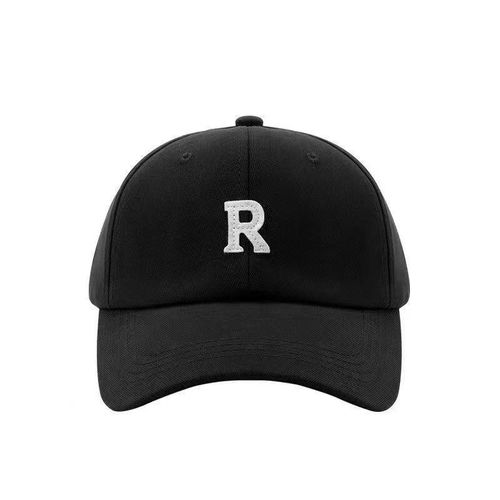 Fashion Luxury Men's 4-in-1 Urban Style Set - Iconic "R" Baseball Cap + Hip-Hop Cross Pendant Necklace + Cuban Link Bracelet + Vintage Carved Spinner Ring - image 2