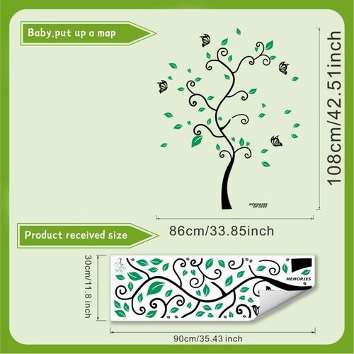 product_image_name-Generic-3D Tree Wall Stickers - DIY Photo Frame Tree Wall Decal Family Photo Frame Sticker Murals Wall Decor Living Room Bedroom TV Background Home Decorations -4