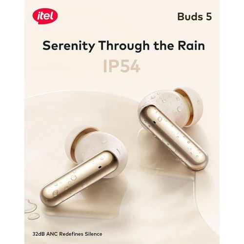 product_image_name-itel-Buds 5 Premium Design 32dB ANC 4-Mic Clear Calls 13mm Drivers Earbuds IEW-53 Warm-Sand-6