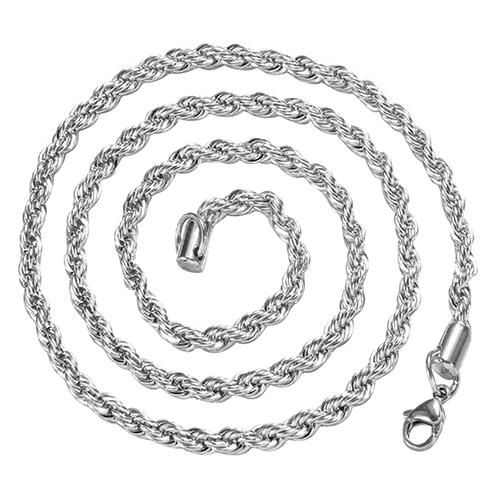 Silver twisted chain sale