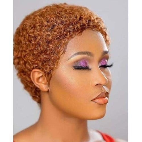Wonderful Curly Lace Part Wig Colored Short Curly Human Hair Wigs For Black  Women Ombre Blond Brown Jerry Curl Lace Part Wig - Discountshub