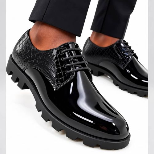 Fashion Quilted Collar Derby Shoes