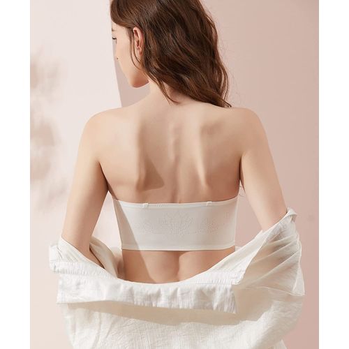 Women Lingerie Strapless Front Buckle Lift Bra, Wire-free Anti-slip  Invisible Push Up Bandeau Bra