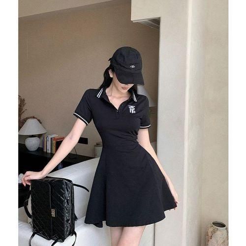 Generic Polo Collar Dress Women's Summer 2021 New Slim Fit Slimming Sports  Style A line Skirt | Jumia Nigeria