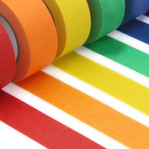 Colored Masking Tape,Colored Painters Tape for Arts and Crafts, Labeling or  Coding - 6 Different Color Rolls - Masking Tape 1 Inch X 13 Yards (2.4Cm X