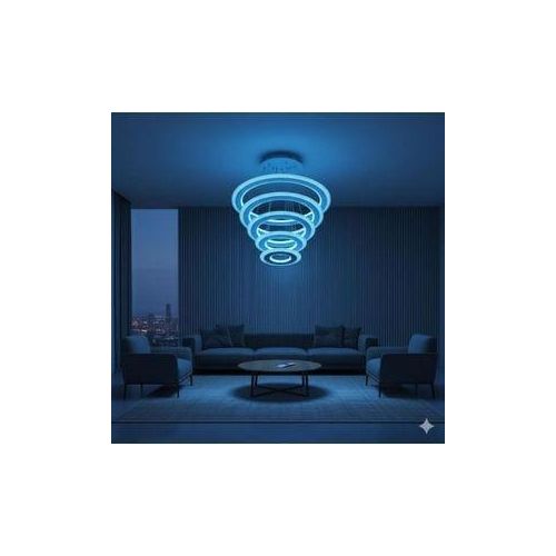 Generic 5 ring LED unique drop pendant chandelier light
