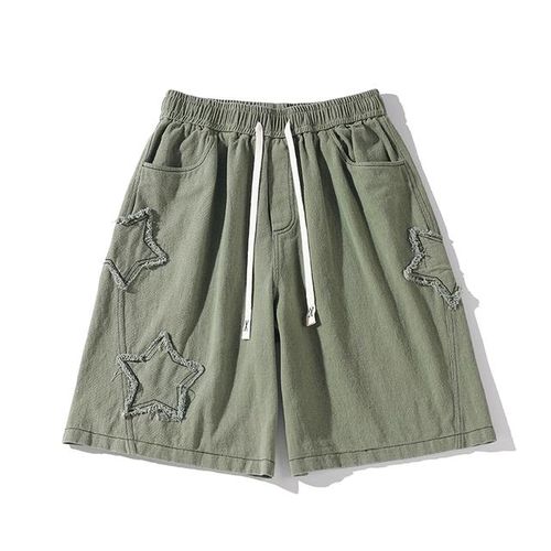 With Pockets Male Bermuda Short Pants Green Solid Men's Cargo Shorts Luxury  Wide Hevy Whate Streetwear Y2k Harajuku Loose Strech - AliExpress