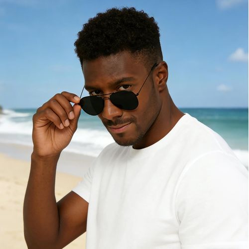 product_image_name-Fashion-Polarized Metal Aviator Sunglasses - Classic Aviation Style, UV400 Protection for Men & Women, Ideal for Nigerian Beach, Driving & Outdoor Use-3
