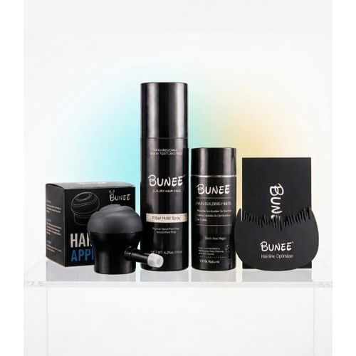 product_image_name-Bunee-Black Hair building Fiber set 27.5g + Hold Spray, Applicator & Optimizer-1