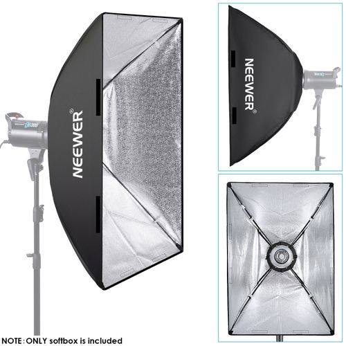 NEEWER 24”x35” (60x90cm) Rectangular Softbox, Studio Monolight Softbox with  Bowens Mount, Diffuser & Carrying Bag for Portrait Product Photography