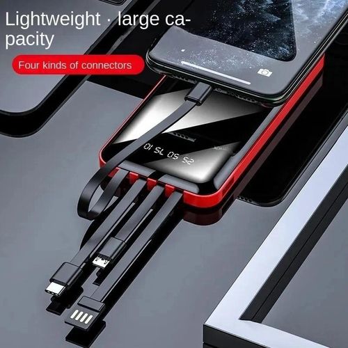 product_image_name-Generic-Portable Charger 10000mAh Power Bank - Portable Battery with 4 Built in Cables,  Fast Charging Battery Pack Compatible with iPhone Samsung Huawei Xiaomi Android Phone etc-7