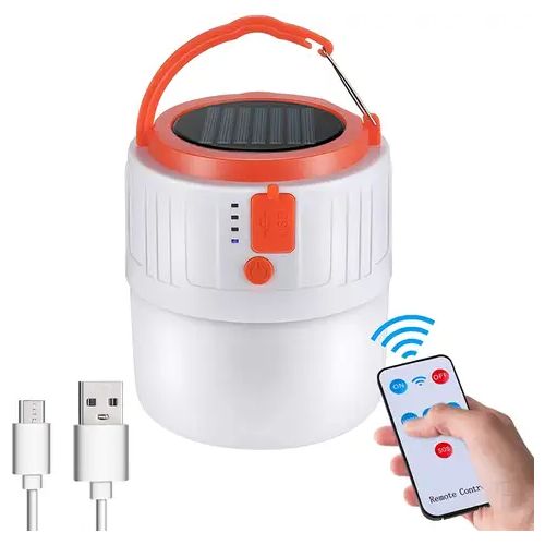 Generic 42 LED Solar Powered Remote Control USB Camping Lantern Bulb ...