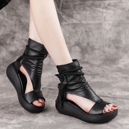 Ronticool 2021 Summer Ankle Strap Wedge Heel Sandals Patent, Sexy Wedges,  Open Toe, Womens Party Shoes In Plus Sizes 35 46 From Rontic, $52.26 |  DHgate.Com