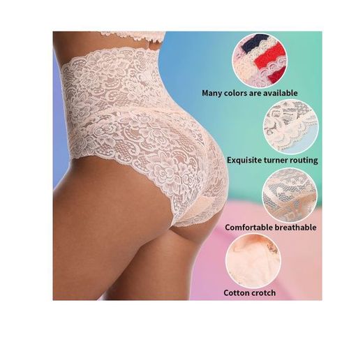 Fashion 6 Pieces High Waist Net Panties (for Plus Size Only)