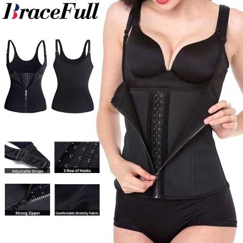 Corrective shapewear corset adjustable with 4 rows of hooks