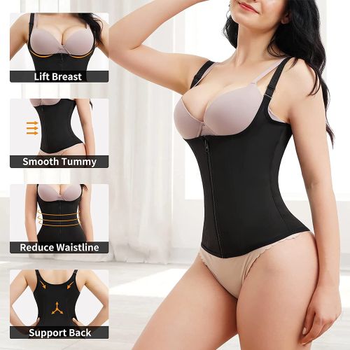 Fashion (Black)Women Bodysuit Shapewear Abdomen Waist Trainer Body