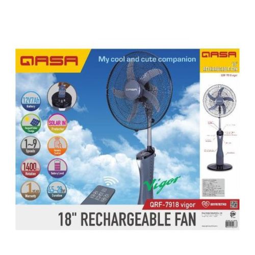 product_image_name-Qasa-12V7AH Battery Quality 18”Rechargeable Standing Fan Wit Remote Control-1