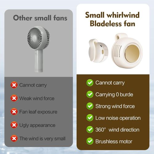 Generic Portable Silent Mini Bladeless Electric Fan,Small fan - image 4