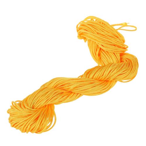 Generic 1 25m Nylon Cord Thread Bracelet Braided String Yellow