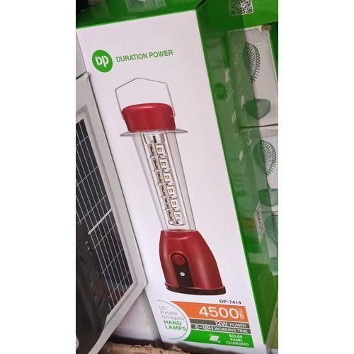 Generic Dp 7414 LED Portable Rechargeable Hand Lamp (4500mAh) – Solar & AC Charging