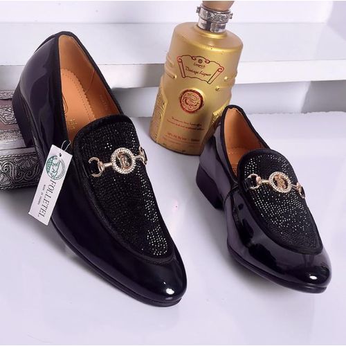 FOLLETEL Black Smart Dress Shoes